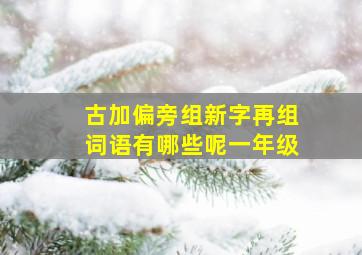 古加偏旁组新字再组词语有哪些呢一年级