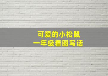 可爱的小松鼠一年级看图写话