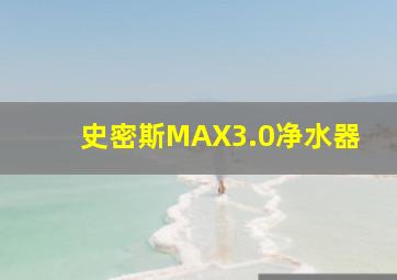 史密斯MAX3.0净水器