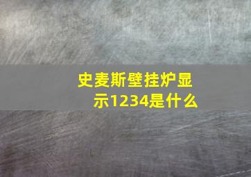 史麦斯壁挂炉显示1234是什么