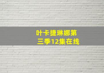 叶卡捷琳娜第三季12集在线