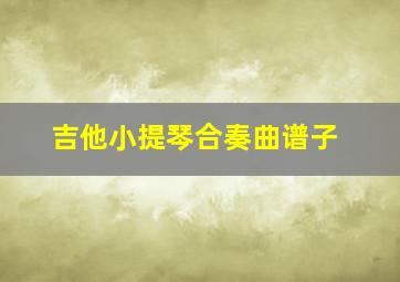 吉他小提琴合奏曲谱子