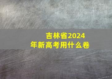 吉林省2024年新高考用什么卷