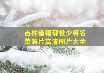 吉林省籍现役少将名单照片高清图片大全