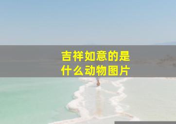 吉祥如意的是什么动物图片