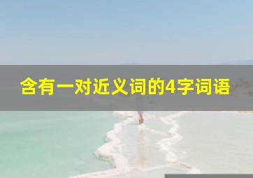 含有一对近义词的4字词语