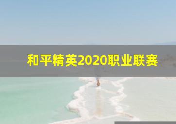 和平精英2020职业联赛