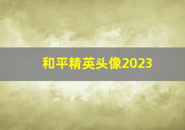 和平精英头像2023