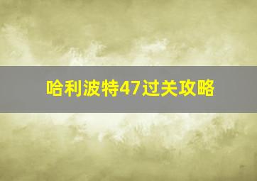 哈利波特47过关攻略