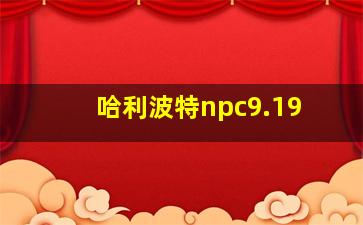 哈利波特npc9.19