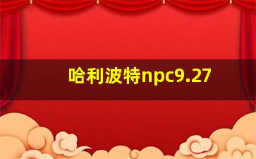 哈利波特npc9.27