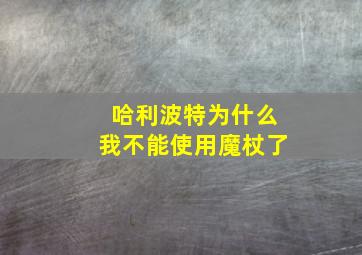 哈利波特为什么我不能使用魔杖了