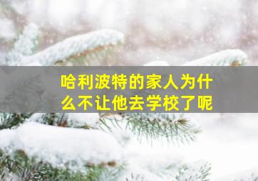 哈利波特的家人为什么不让他去学校了呢