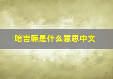 哈吉嘛是什么意思中文