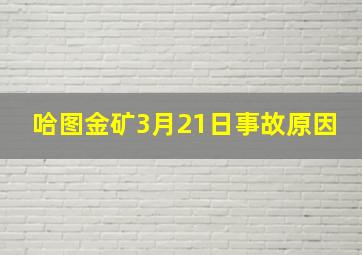 哈图金矿3月21日事故原因