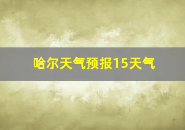 哈尔天气预报15天气