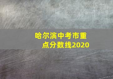 哈尔滨中考市重点分数线2020