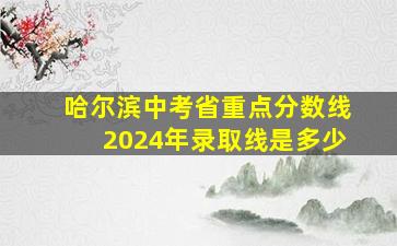 哈尔滨中考省重点分数线2024年录取线是多少