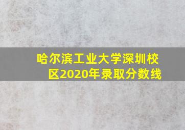 哈尔滨工业大学深圳校区2020年录取分数线