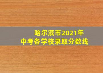 哈尔滨市2021年中考各学校录取分数线