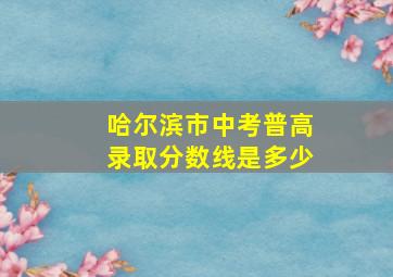 哈尔滨市中考普高录取分数线是多少