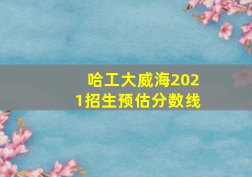 哈工大威海2021招生预估分数线