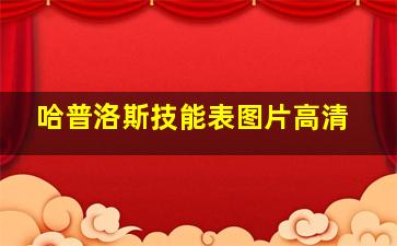 哈普洛斯技能表图片高清