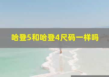 哈登5和哈登4尺码一样吗