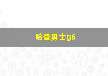 哈登勇士g6