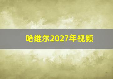 哈维尔2027年视频