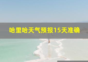 哈里哈天气预报15天准确