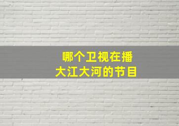 哪个卫视在播大江大河的节目