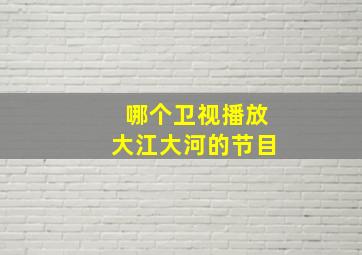 哪个卫视播放大江大河的节目