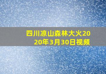 四川凉山森林大火2020年3月30日视频