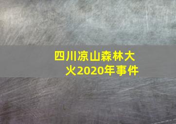 四川凉山森林大火2020年事件