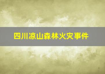 四川凉山森林火灾事件