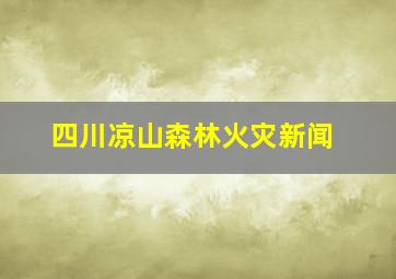 四川凉山森林火灾新闻