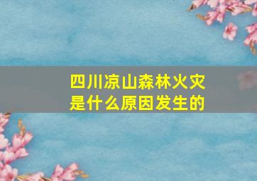 四川凉山森林火灾是什么原因发生的