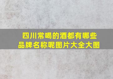 四川常喝的酒都有哪些品牌名称呢图片大全大图