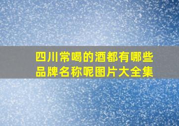 四川常喝的酒都有哪些品牌名称呢图片大全集