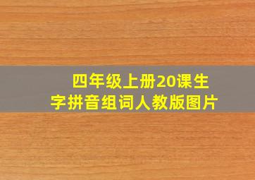 四年级上册20课生字拼音组词人教版图片