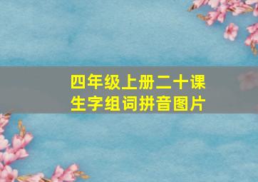 四年级上册二十课生字组词拼音图片