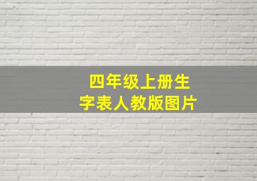 四年级上册生字表人教版图片