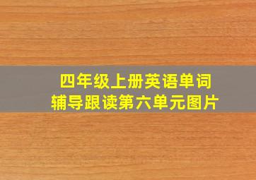 四年级上册英语单词辅导跟读第六单元图片