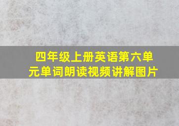 四年级上册英语第六单元单词朗读视频讲解图片