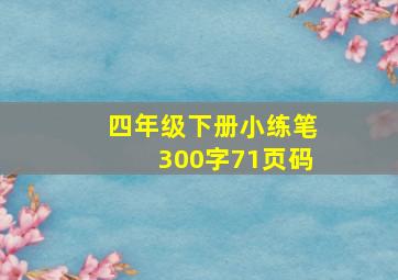 四年级下册小练笔300字71页码