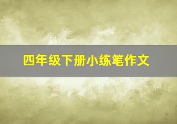 四年级下册小练笔作文