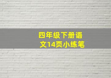 四年级下册语文14页小练笔