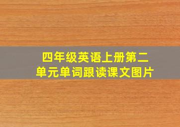 四年级英语上册第二单元单词跟读课文图片