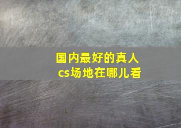 国内最好的真人cs场地在哪儿看